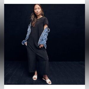 Universal Standard for J.Crew Cupro wide-leg jumpsuit size small J8445